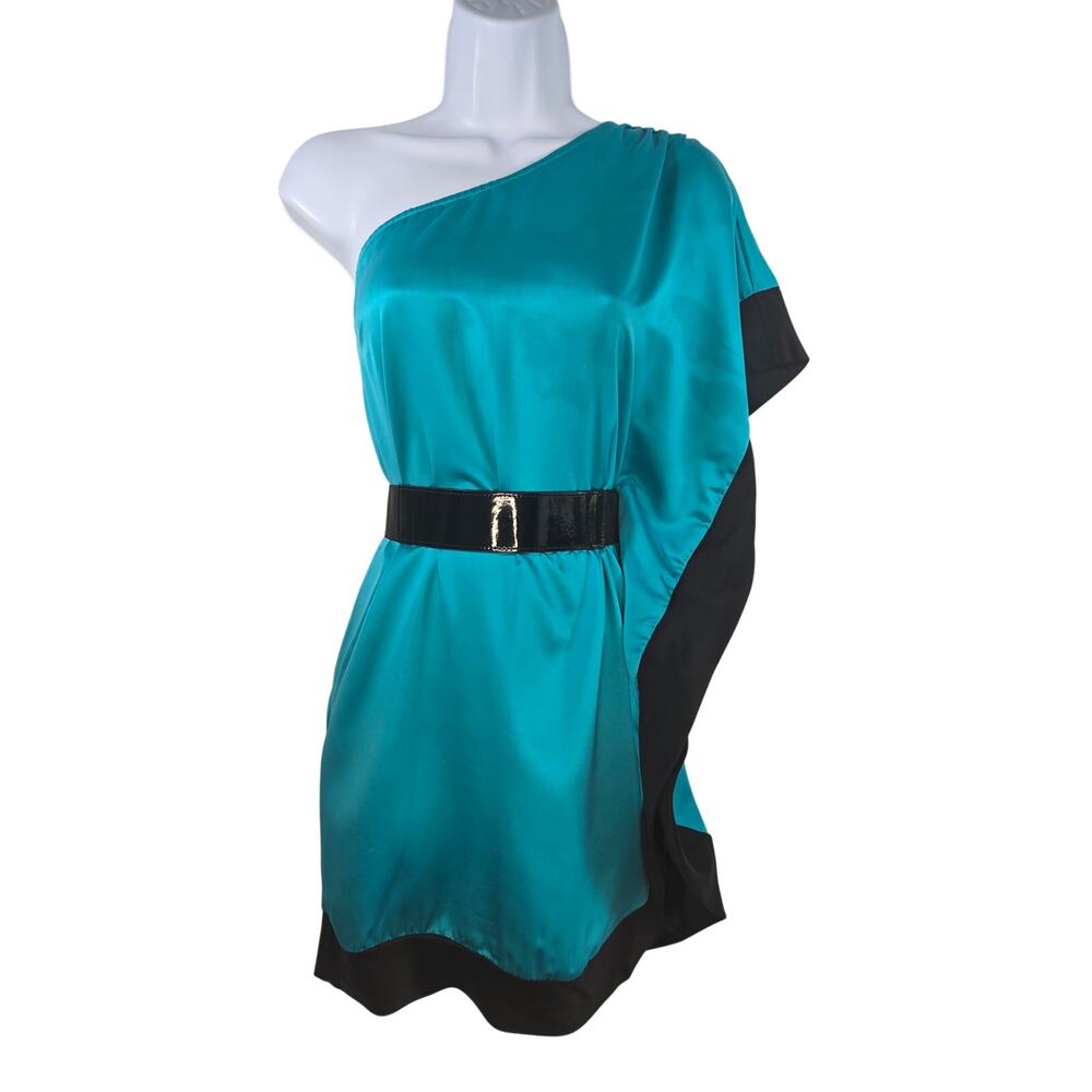 Y2K Rampage NWT Women's Classy Teal Togo Style Knee Length Dress. Size Small.